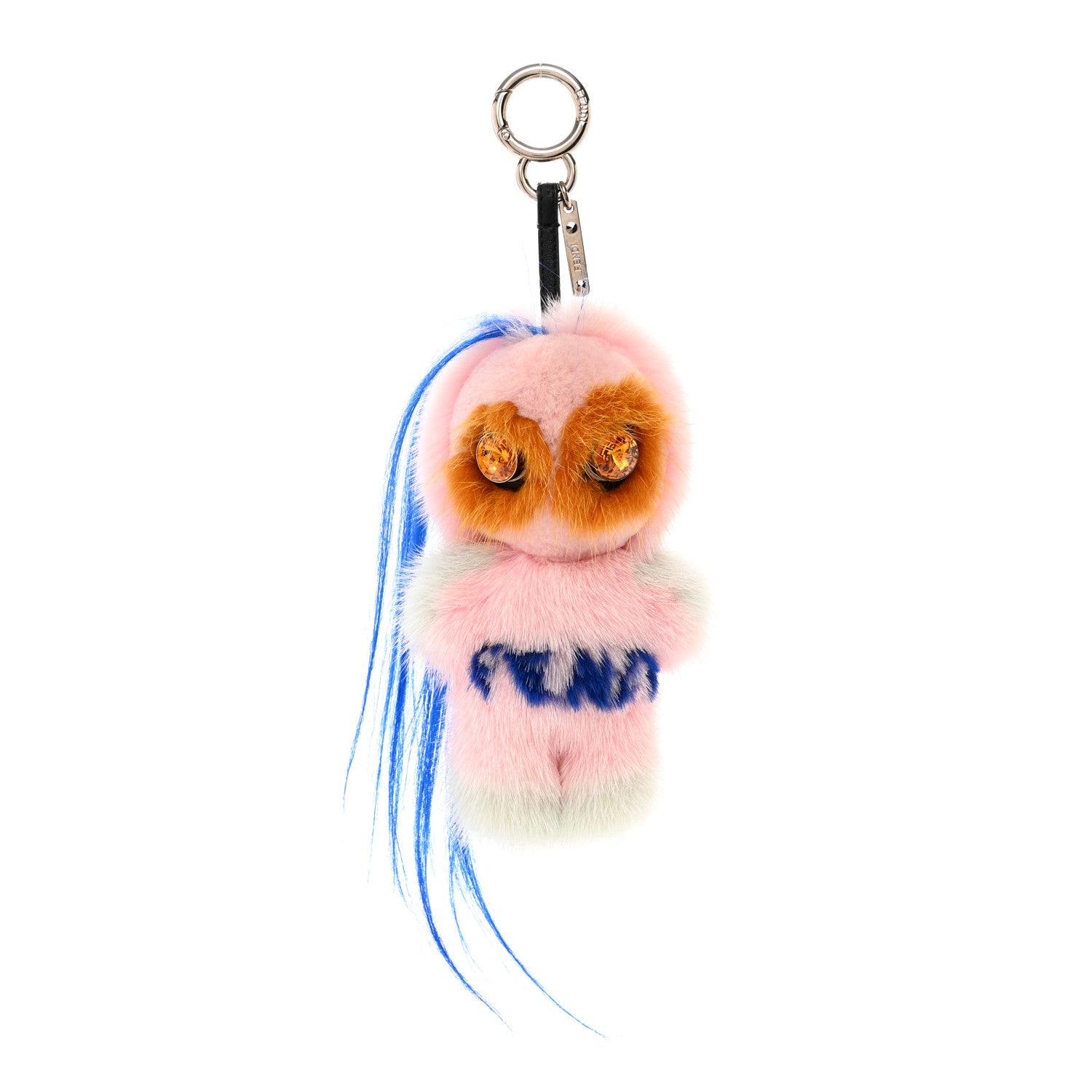 Fendi Mink Fur Crystal Fendirumi Piro-Chan Monster Bag Bug Charm Marshmallow 1 of 4