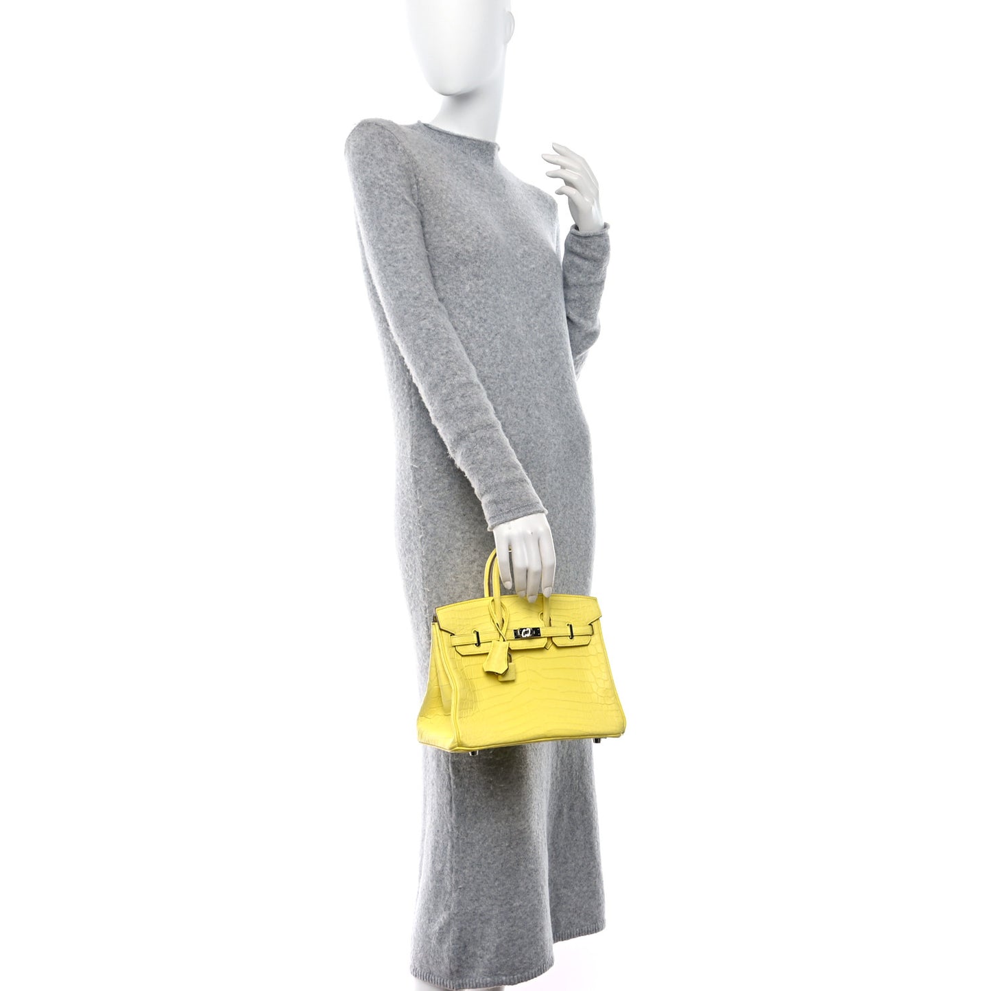 Matte Niloticus Crocodile Birkin 25 Limoncello