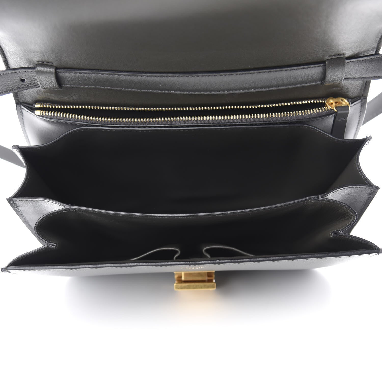 Celine Box Calfskin Medium Classic Box Flap Bag Anthracite 5 of 10