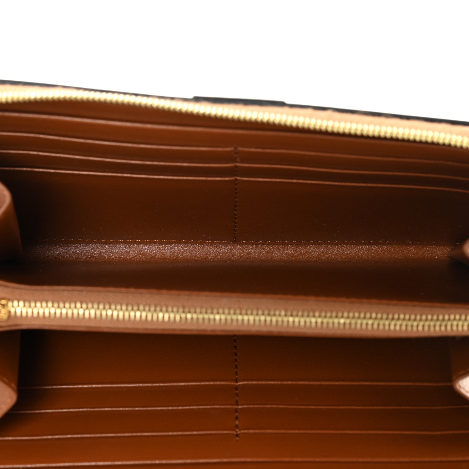 Celine Natural Calfskin Large Zip Around Multifunction Wallet Tan 6 of 16