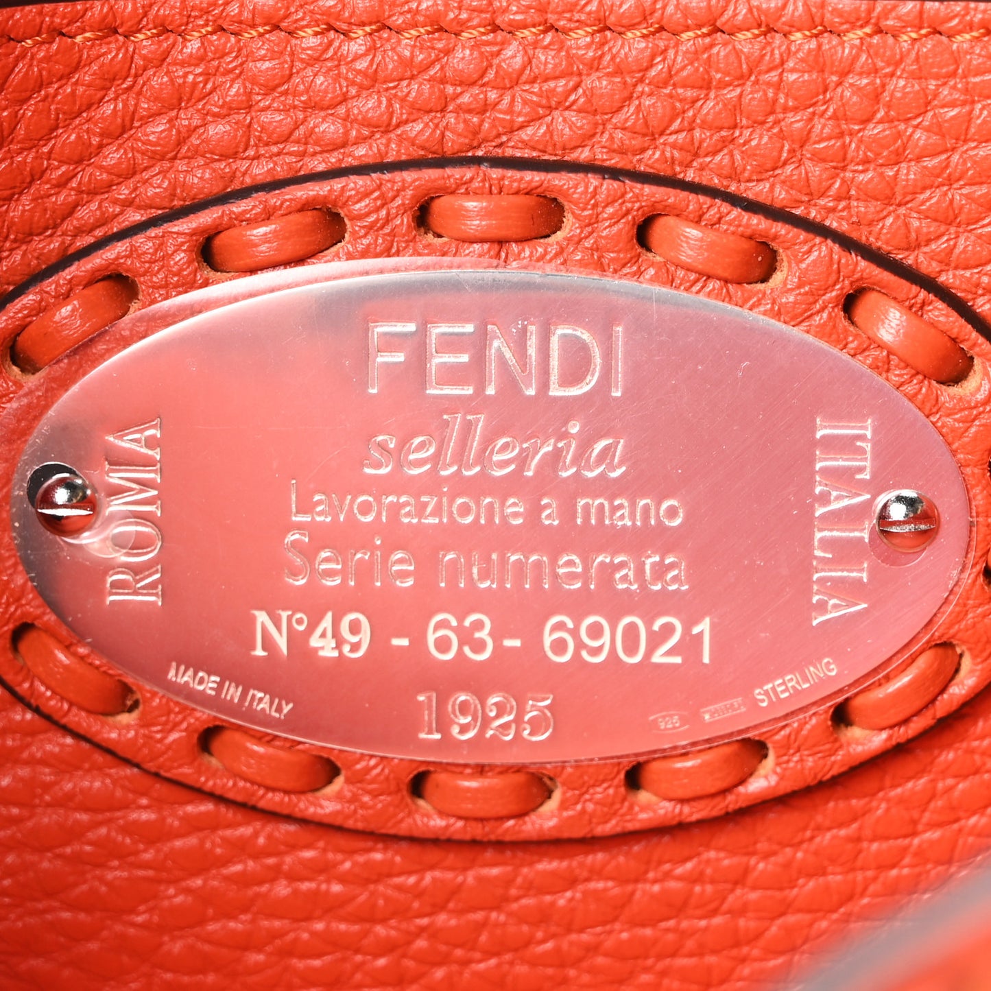 Cuoio Roma Sellerissima Nappa Sintetica Tape Stitch Mini Baguette Fox