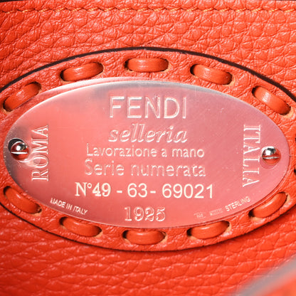 Fendi Cuoio Roma Sellerissima Nappa Sintetica Tape Stitch Mini Baguette Fox 6 of 10