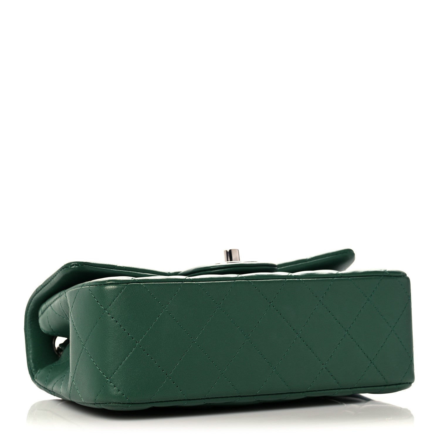 Chanel Lambskin Quilted Mini Rectangular Flap Green 3 of 9