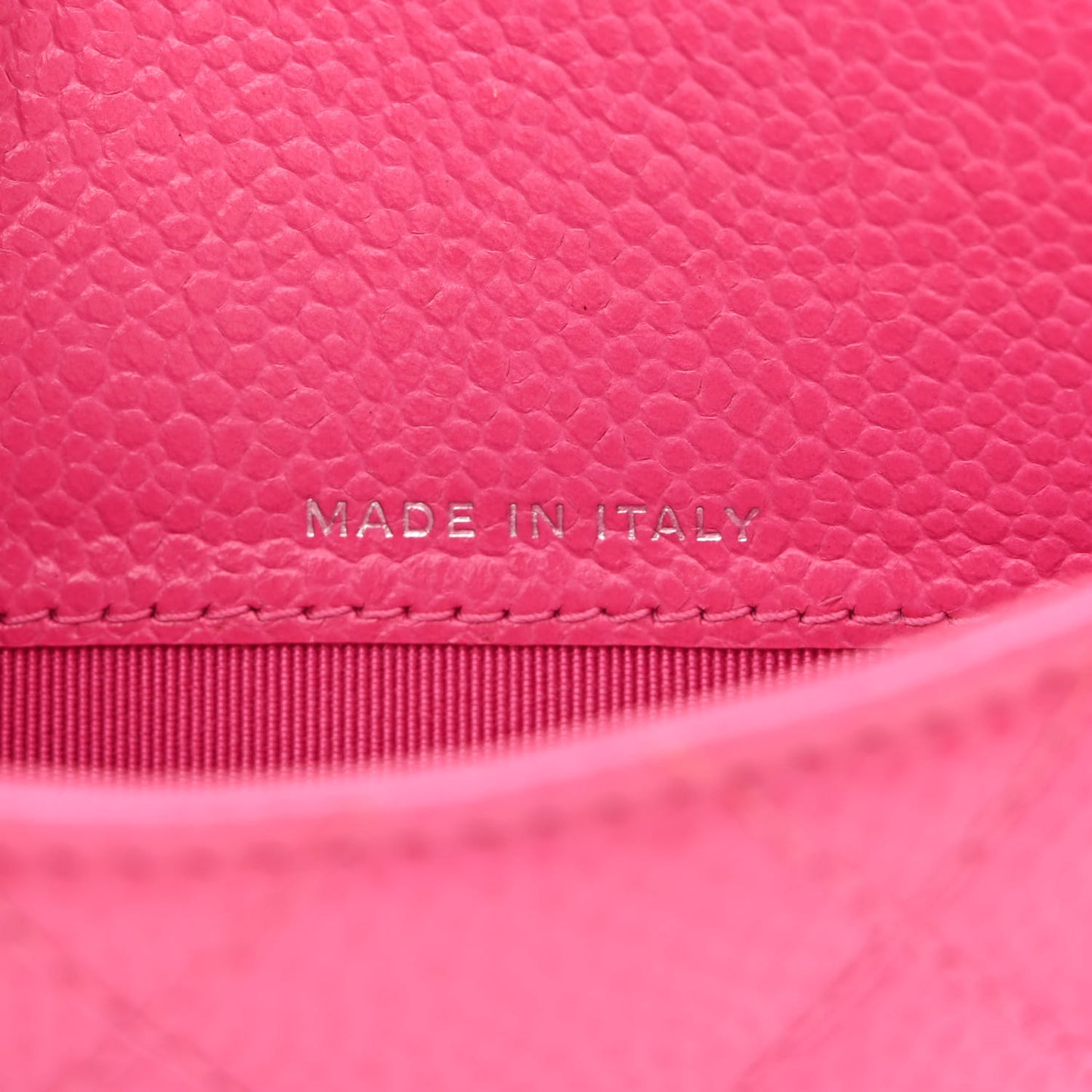 Caviar Quilted Small Flap Wallet Pink