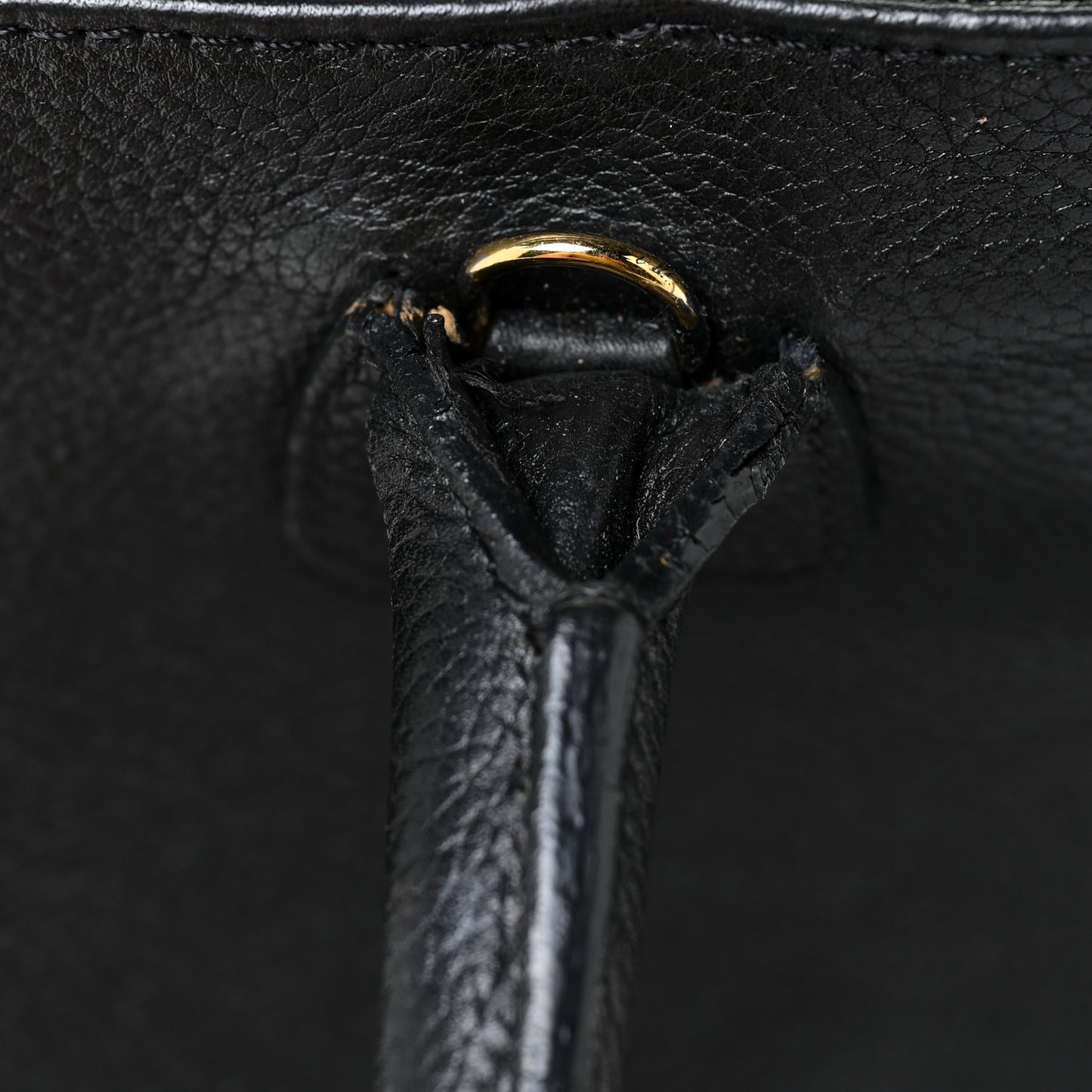 Calfskin Cerf Executive Shopper Tote Black