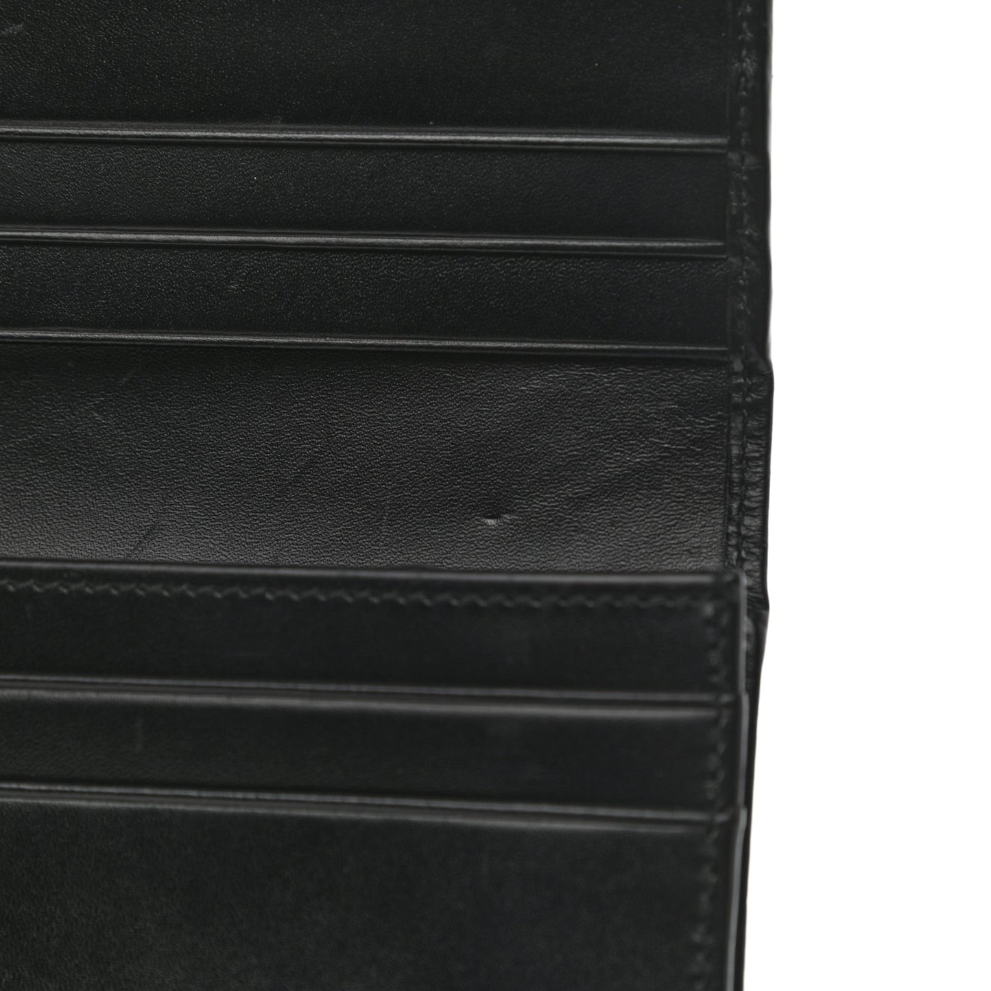 City Calf Metal Continental Flap Wallet Black
