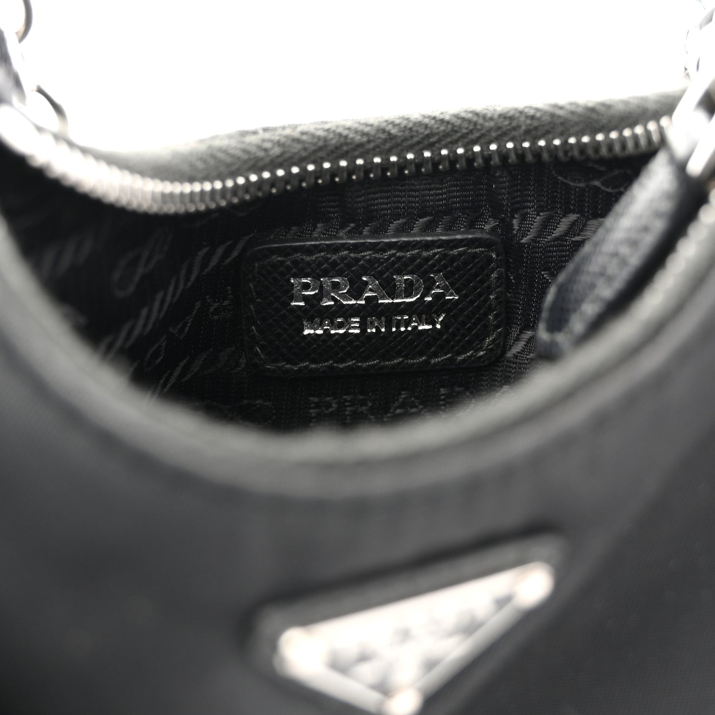 Tessuto Nylon Mini Re-Edition 2000 Shoulder Bag Black