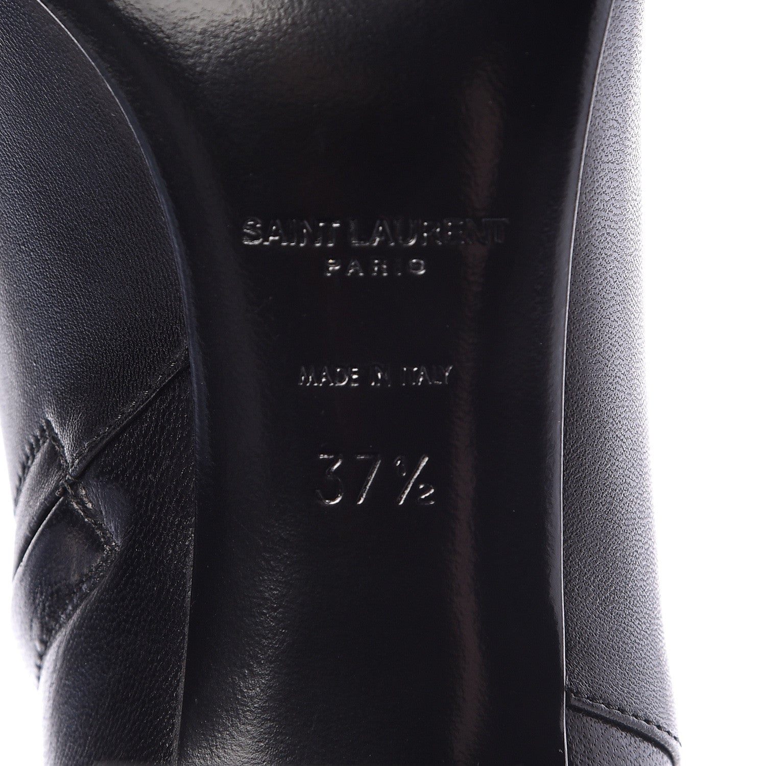 Saint Laurent Nappa Loulou Ankle Zip Boot 37.5 Black 7 of 10
