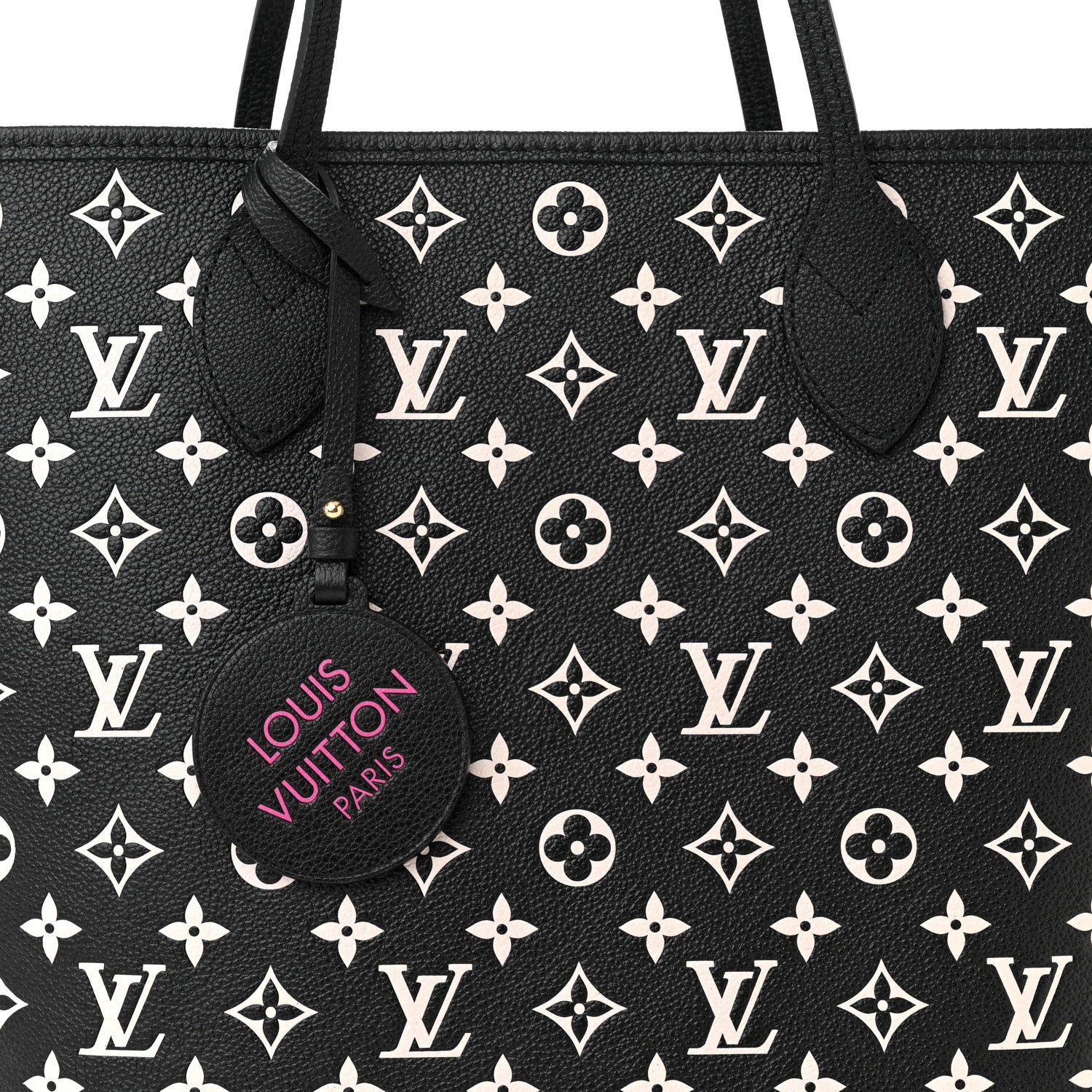 Louis Vuitton Empreinte Spring In The City Neverfull MM Black White Pink 7 of 9