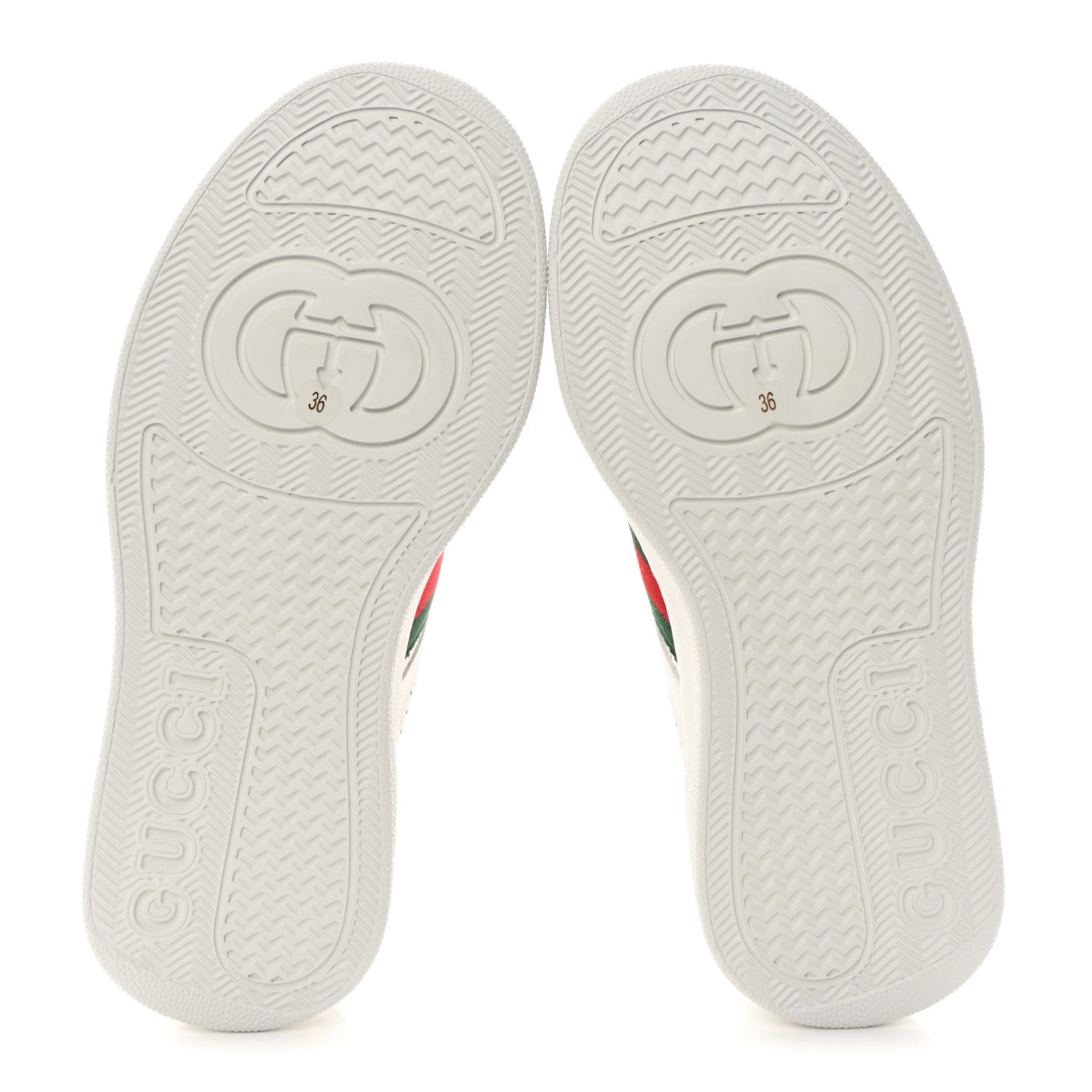 Gucci Calfskin Web Perforated Womens Platform 55mm Sneakers 36 White Bright Splash 5 of 9