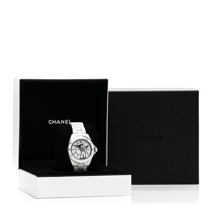 Chanel Stainless Steel Ceramic 38mm J12 Limited Edition Mademoiselle La Pausa Automatic Watch White 5 of 5