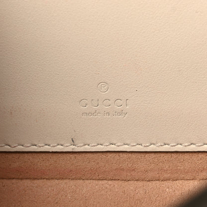 Gucci Calfskin Matelasse Mini GG Marmont Shoulder Bag With Card Holder White Black 7 of 14