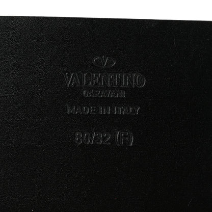 Valentino Garavani Glossy Calfskin VLogo Reversible 70mm Belt 80 32 Saddle Brown Black 6 of 6