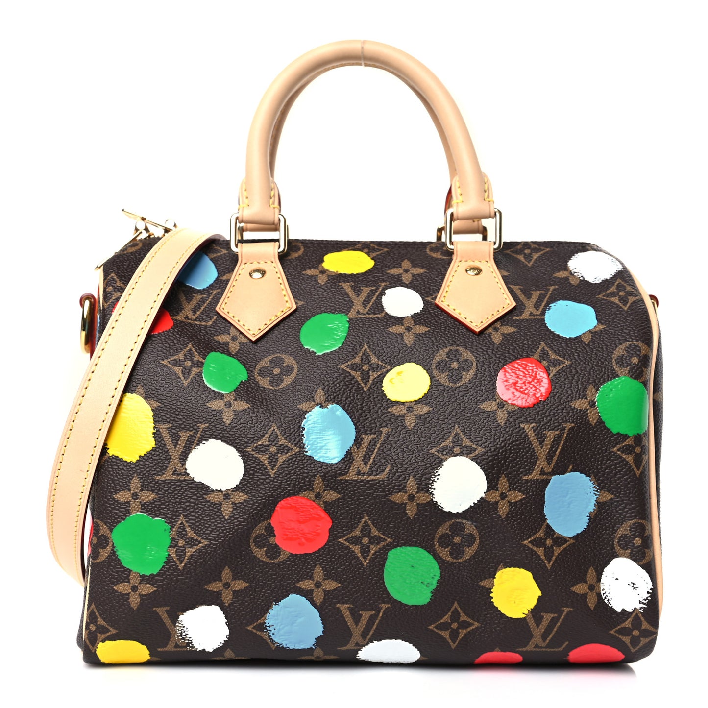 LV X YK Monogram Speedy Bandouliere 25 Multicolor