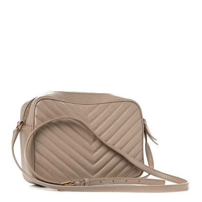 Saint Laurent Calfskin Matelasse Monogram Lou Camera Bag Dark Beige 3 of 18
