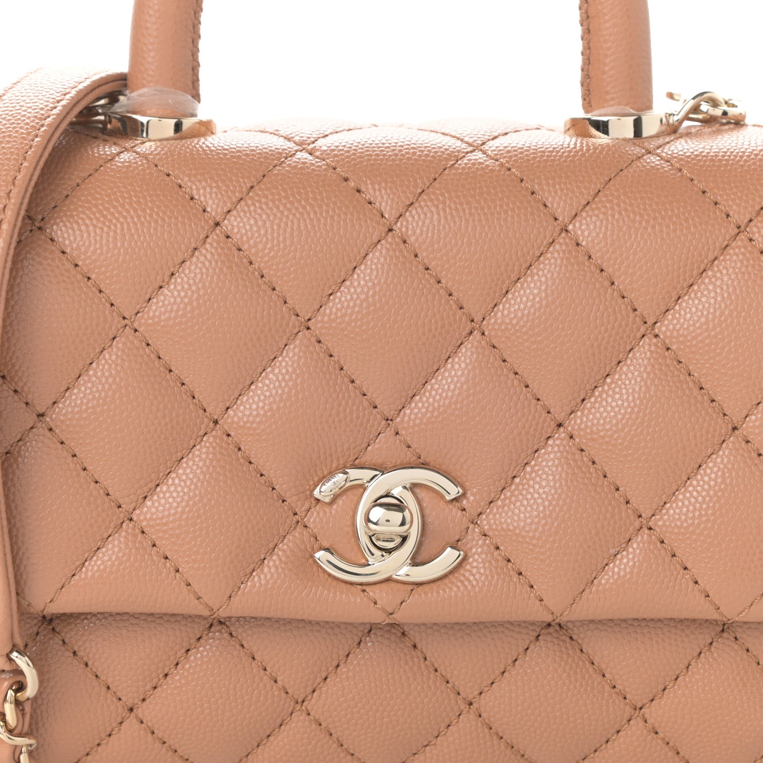 Chanel Caviar Quilted Extra Mini Coco Handle Flap Brown 8 of 10