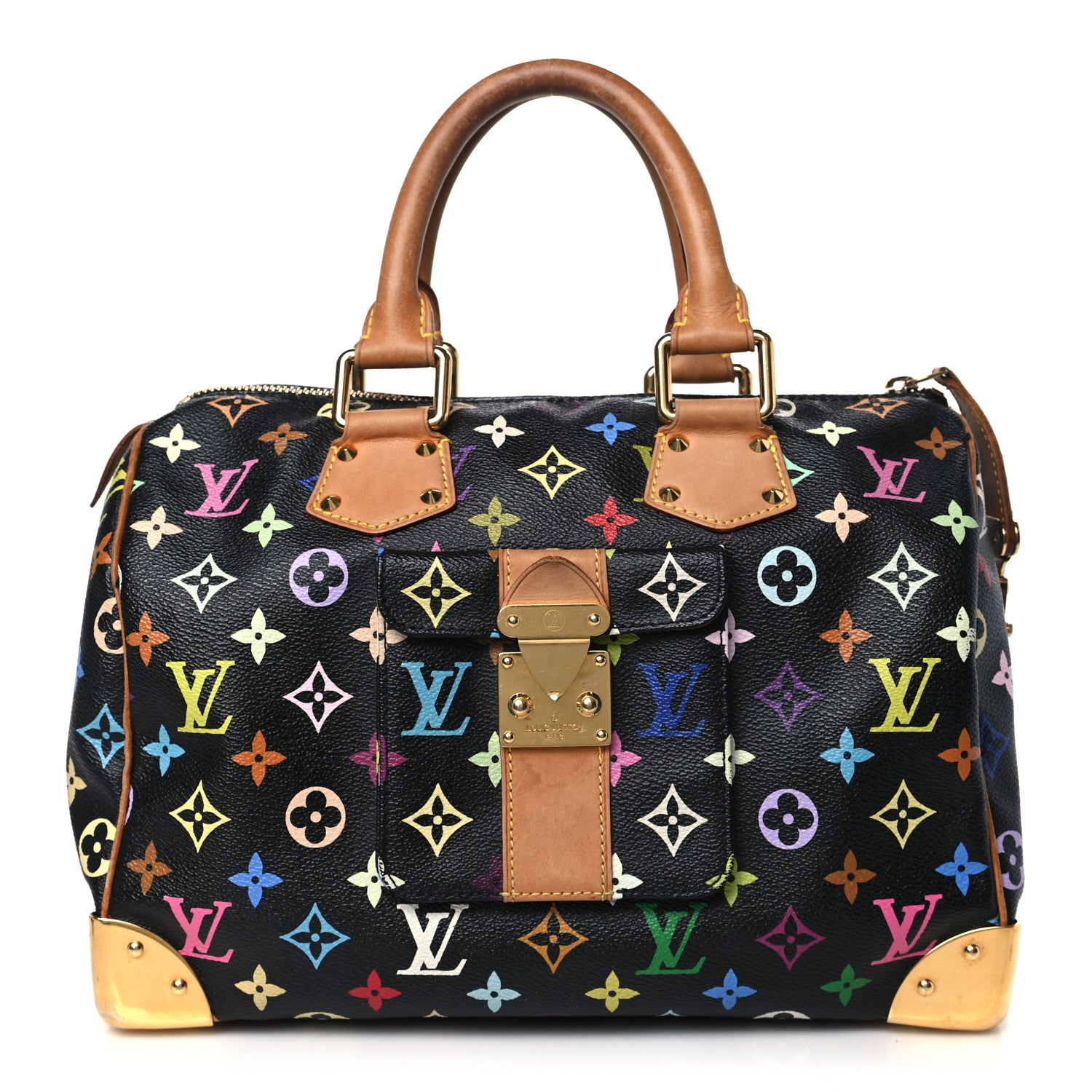 Louis Vuitton Monogram Multicolor Speedy 30 Black 1 of 14