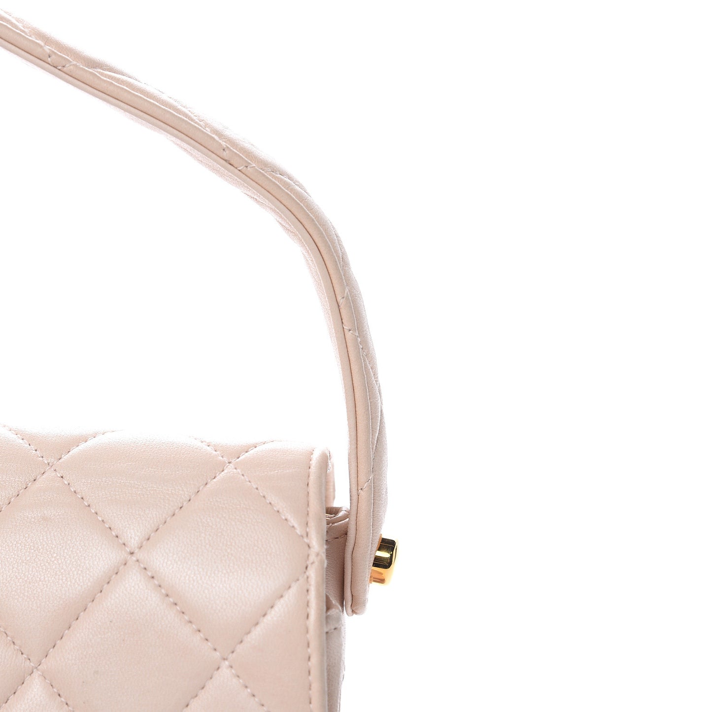 Lambskin Quilted Medium Double Sided Flap Light Pink