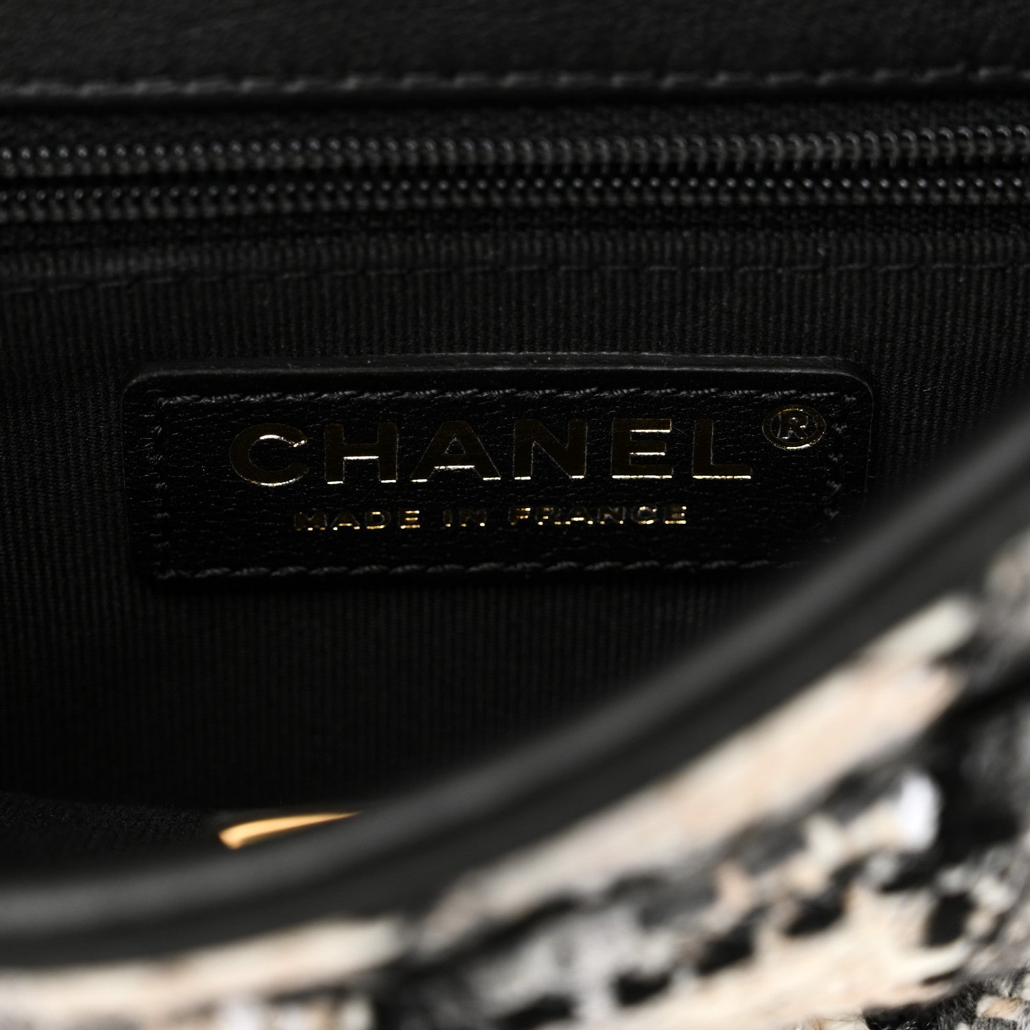 Chanel Tweed Calfskin School Memory Mini Top Handle Flap Ecru Grey Beige Black 6 of 11