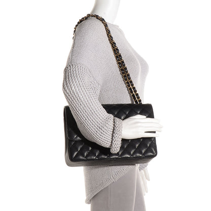 Chanel Caviar Quilted Jumbo Double Flap Black 2 of 20
