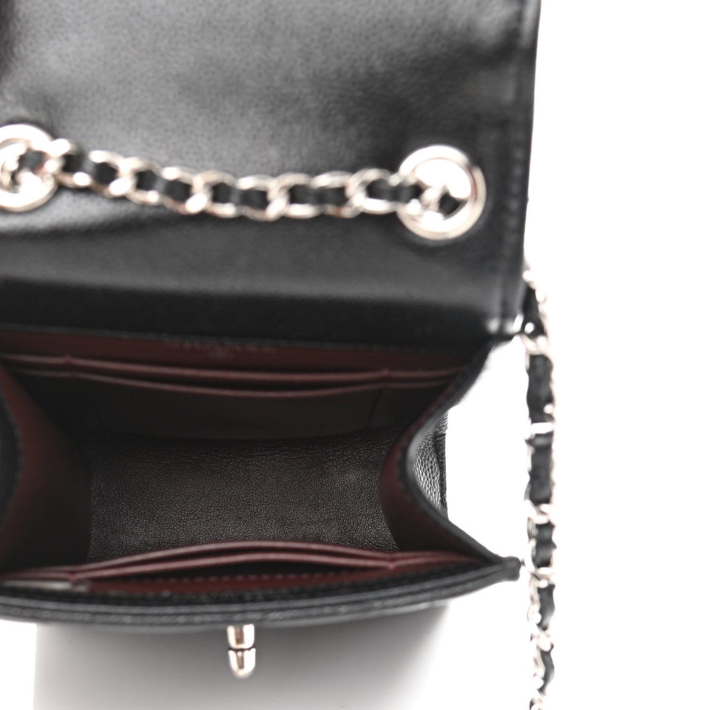 Caviar Quilted Classic Phone Holder Black