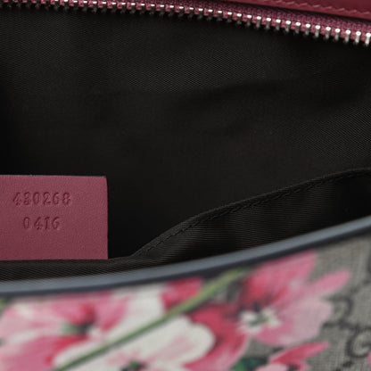 Gucci GG Supreme Monogram Blooms Large Cosmetic Case Beige Multicolor Dry Rose 7 of 9