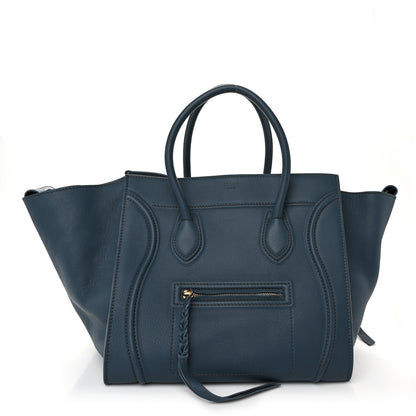 Celine Supple Calfskin Medium Phantom Luggage Blue 1 of 11