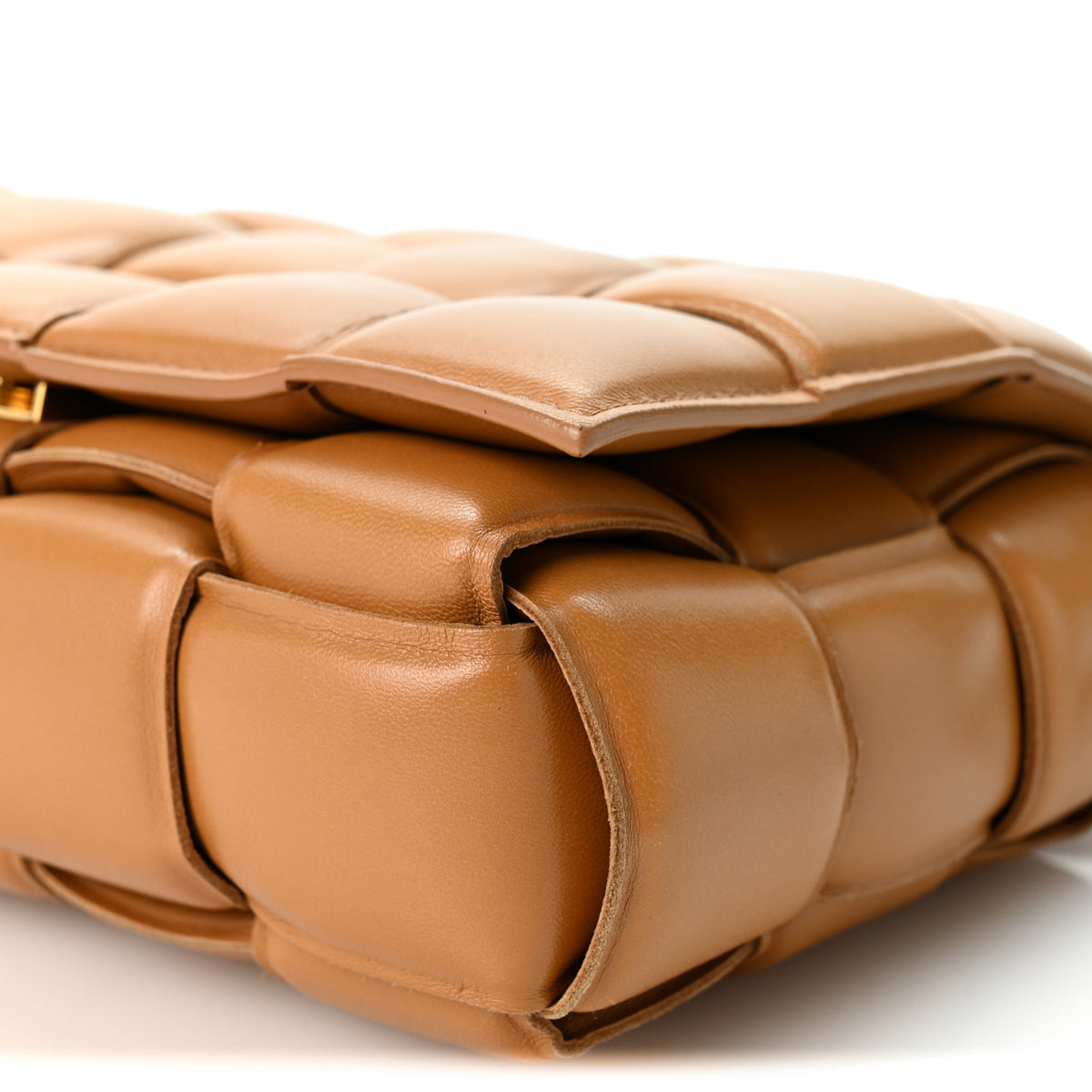 Bottega Veneta Nappa Maxi Intreccio Padded Cassette Crossbody Bag Caramel 9 of 9