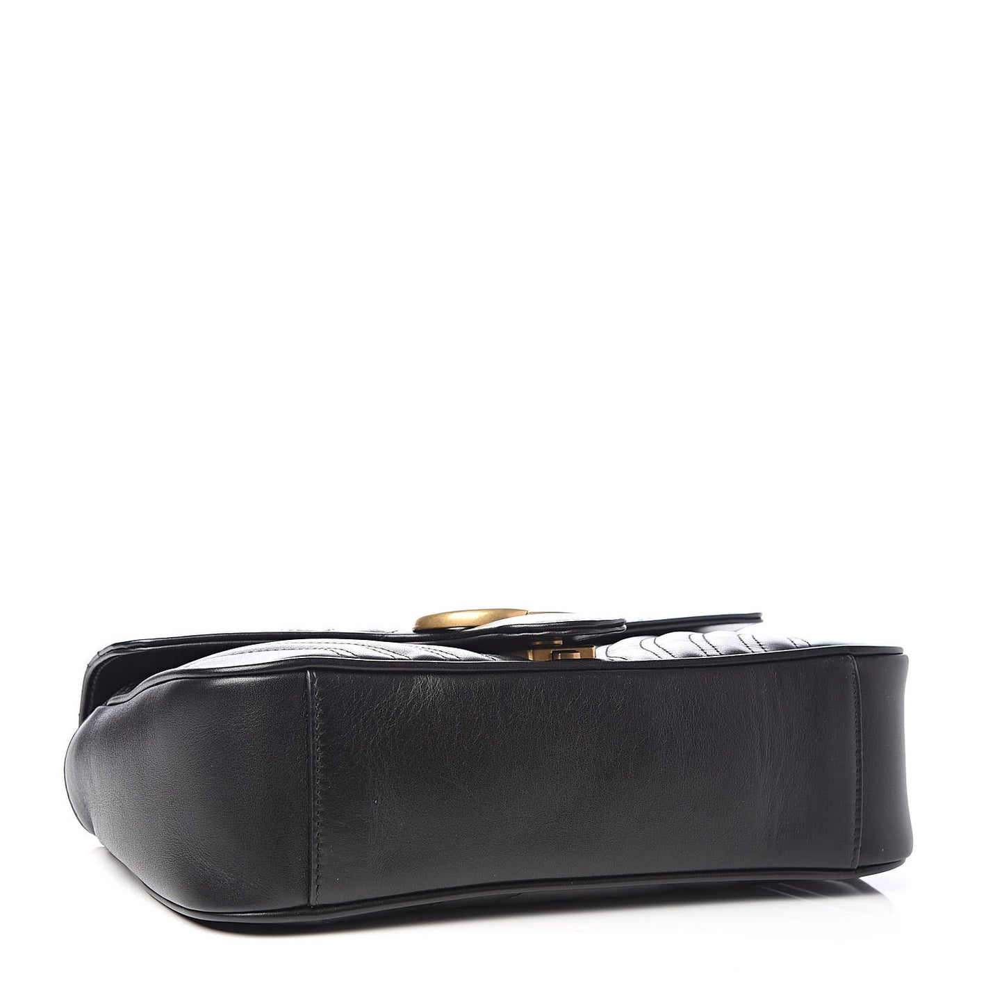 Calfskin Matelasse Small GG Marmont Shoulder Bag Black
