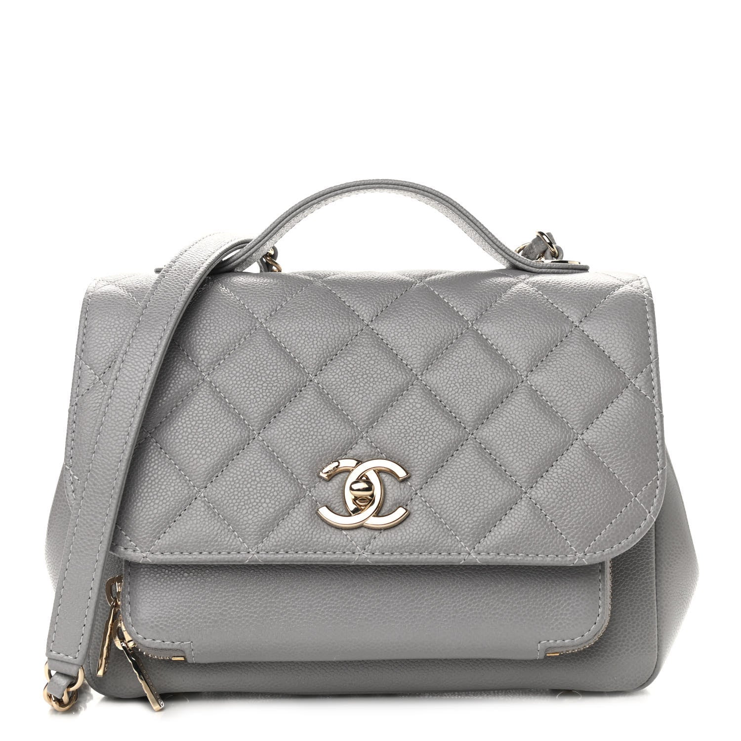 Chanel Caviar Quilted Medium Business Affinity Flap Grey 1 of 8