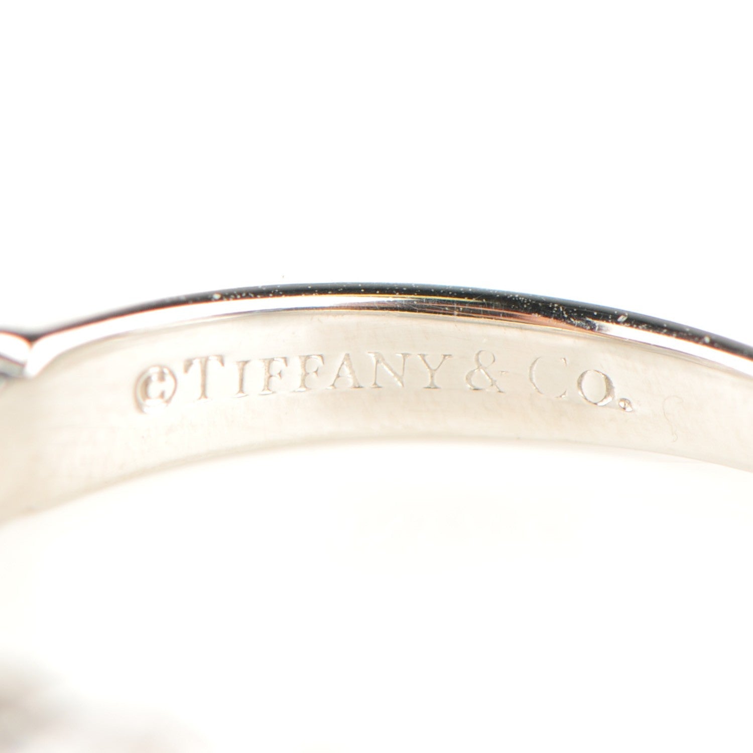 Tiffany Platinum Diamond 3mm Shared Setting Band Ring 7.5 4 of 5