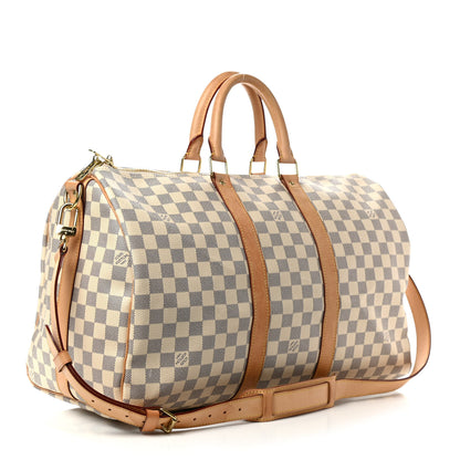 Louis Vuitton Damier Azur Keepall Bandouliere 45 3 of 12