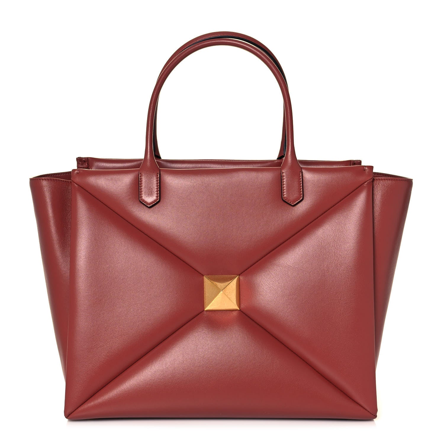Valentino Garavani Nappa Large One Stud Handbag Gingerbread 1 of 11