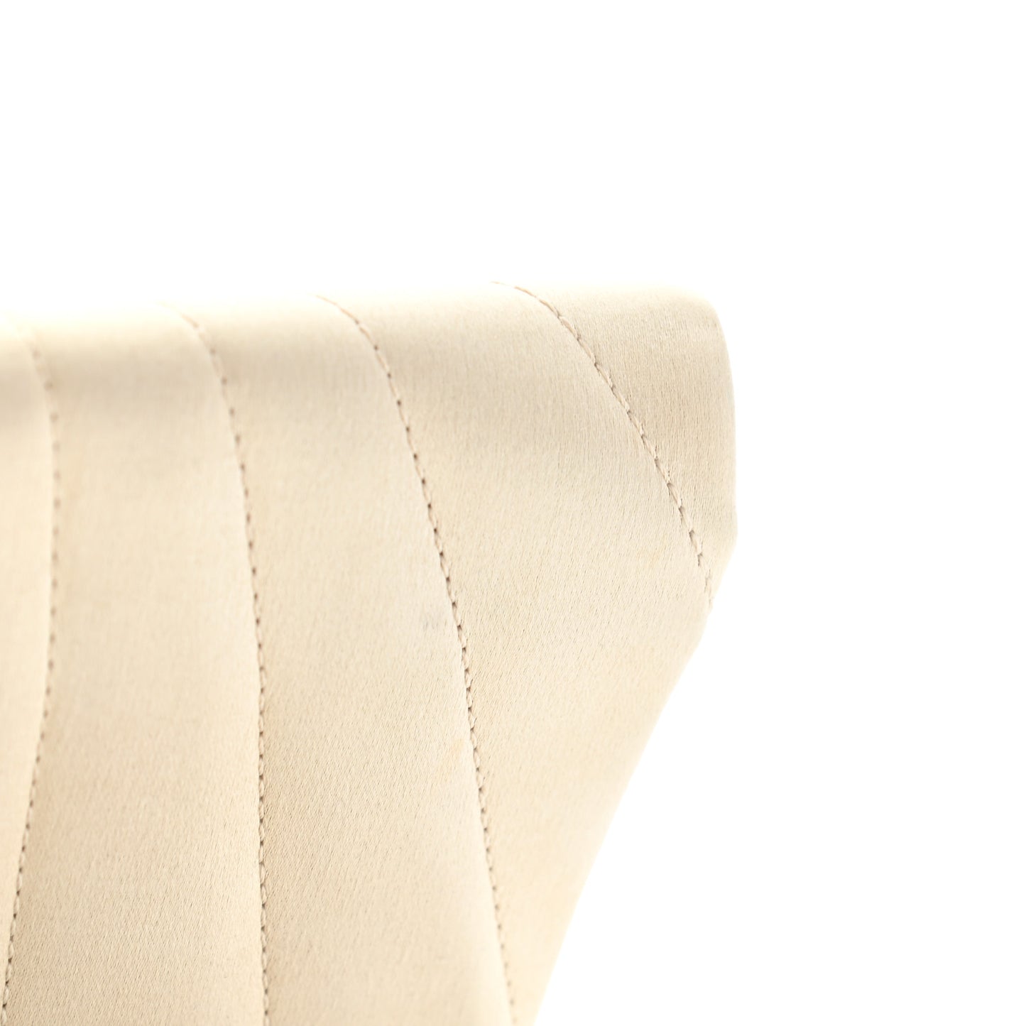 Satin Pleated Crystal CC Clutch Beige