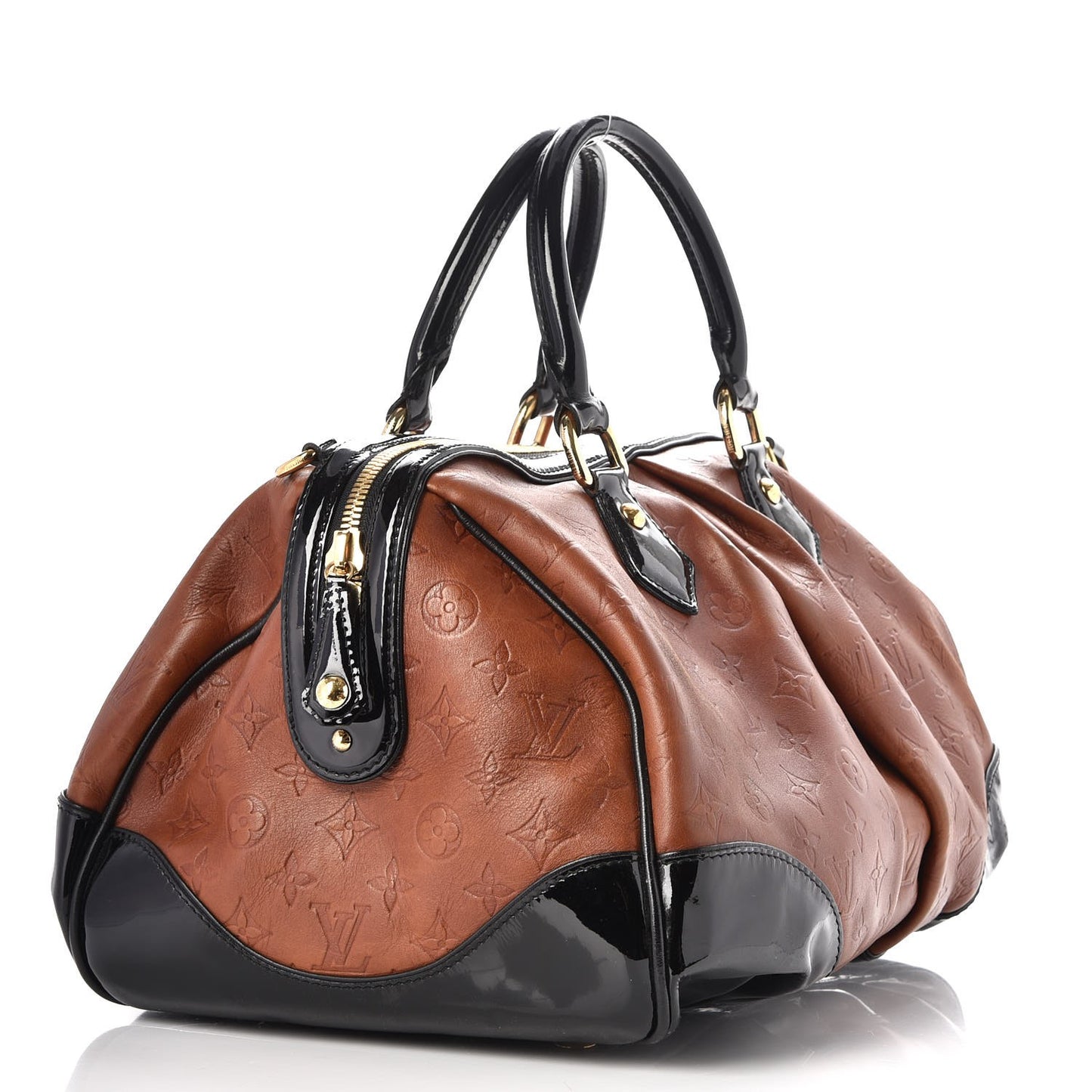 Cuir Embossed Monogram Stephen Bag Fauve