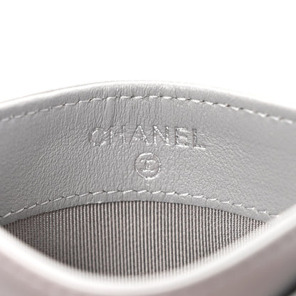 Chanel Lambskin Quilted Card Holder Grey 6 of 7