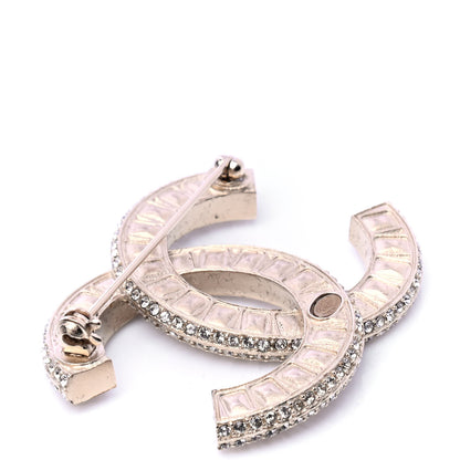 Chanel Baguette Crystal CC Brooch Gold 4 of 5