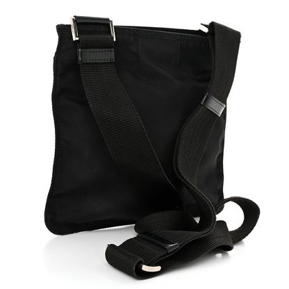 Prada Tessuto Nylon Saffiano Flat Messenger Bag Black 3 of 9