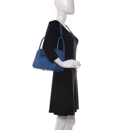 Hermes Taurillon Clemence Lindy 26 Bleu Zellige 2 of 9
