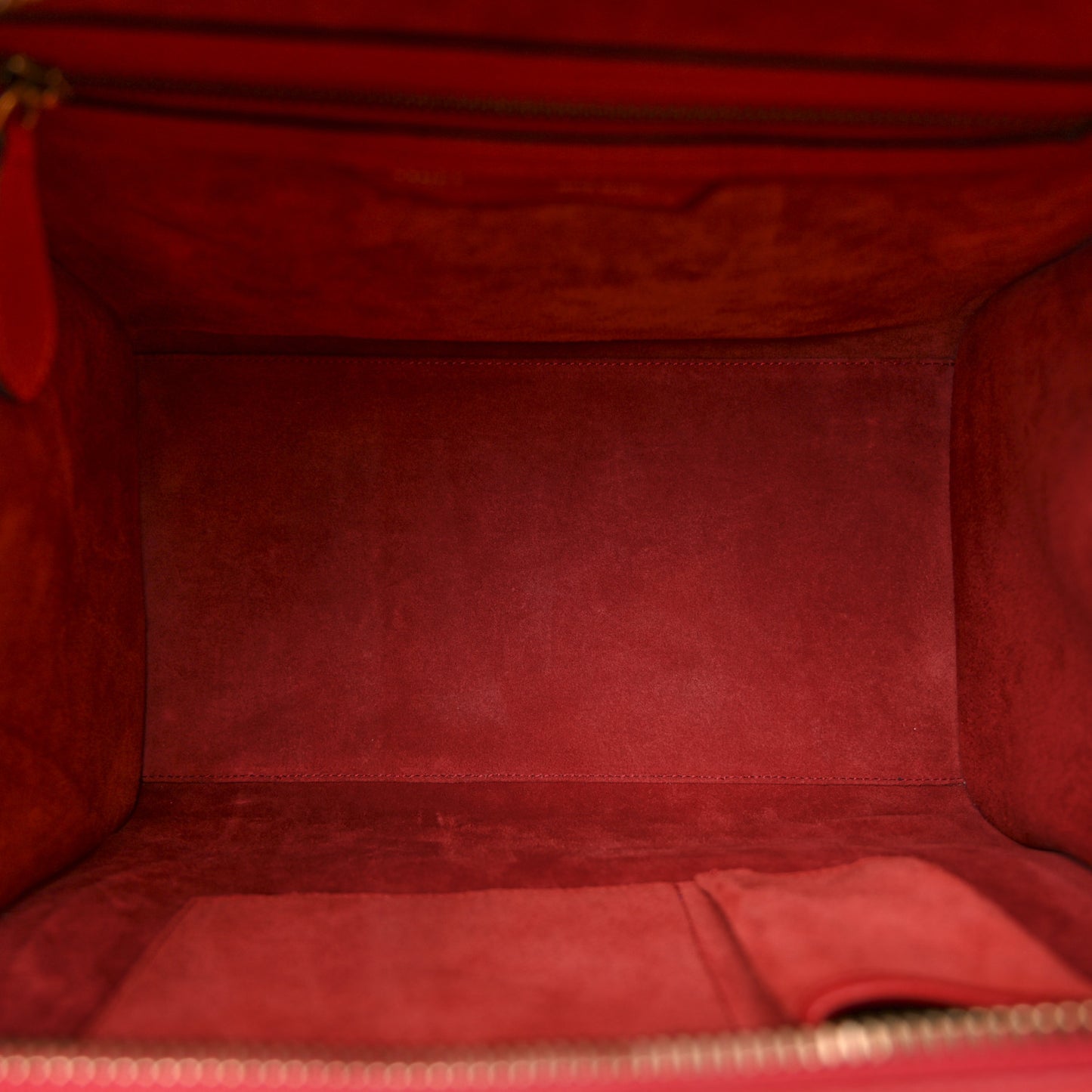 Drummed Calfskin Mini Luggage Coquelicot