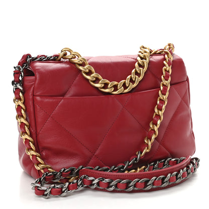 Chanel Goatskin Quilted Medium Chanel 19 Flap Red 3 of 9