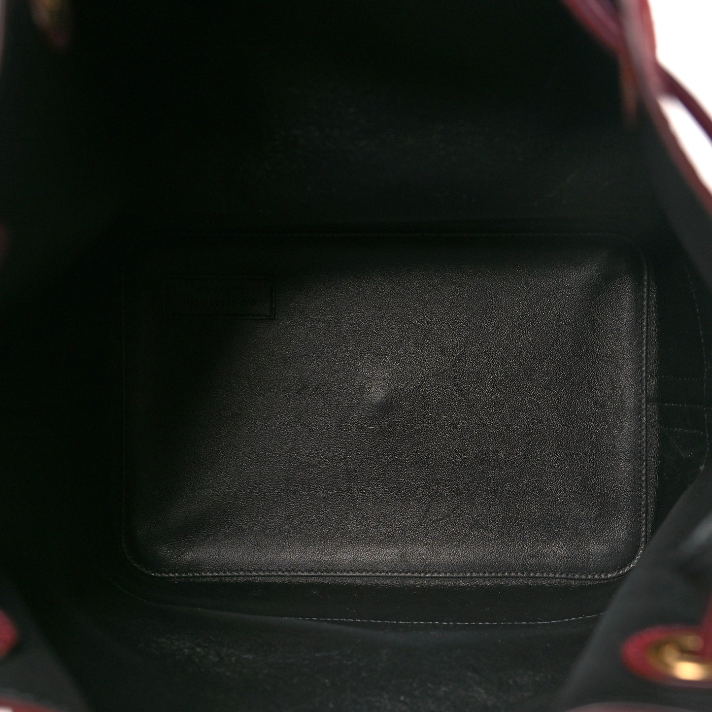 Suede All-Over Monogram Bucket Bag Burgundy