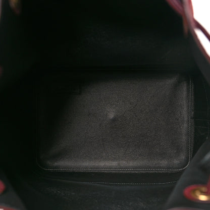 Saint Laurent Suede All-Over Monogram Bucket Bag Burgundy 6 of 11