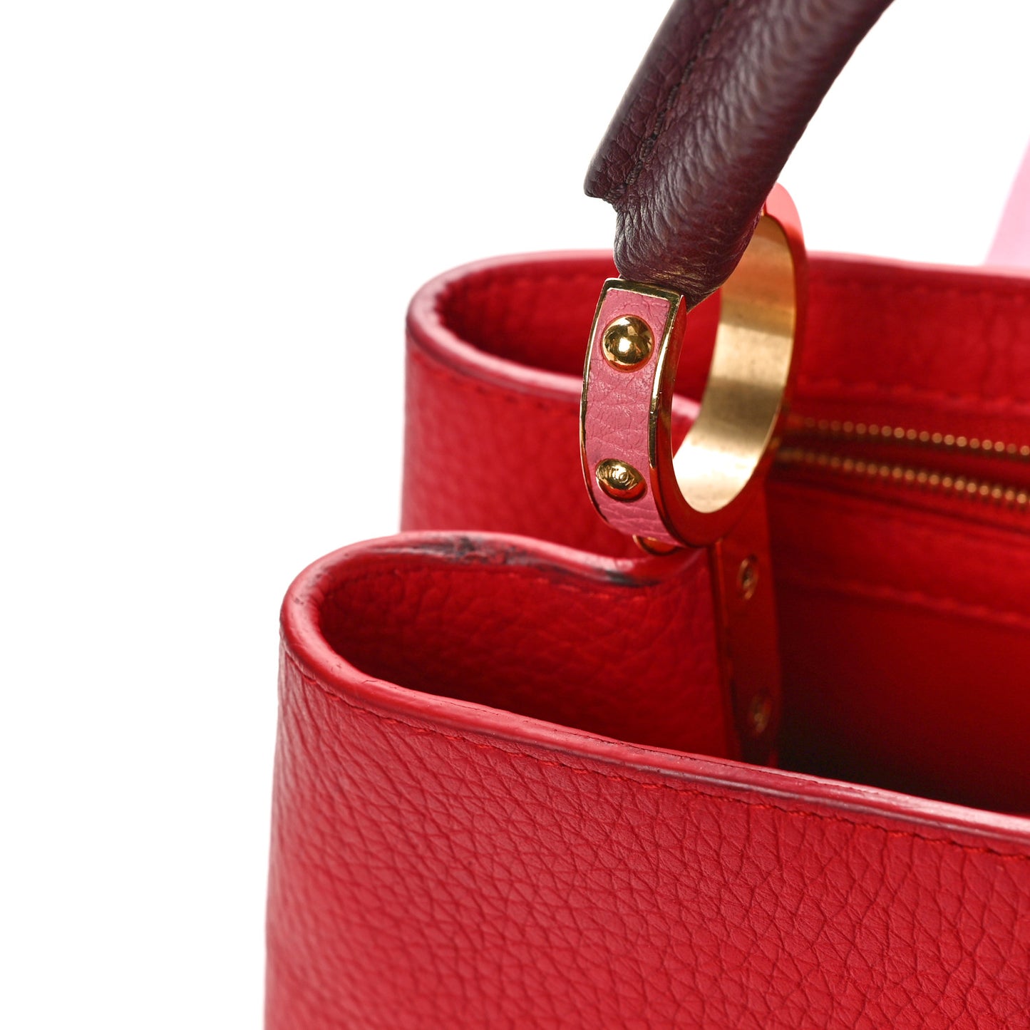 Taurillon Multicolor Capucines PM Rouge Carmine