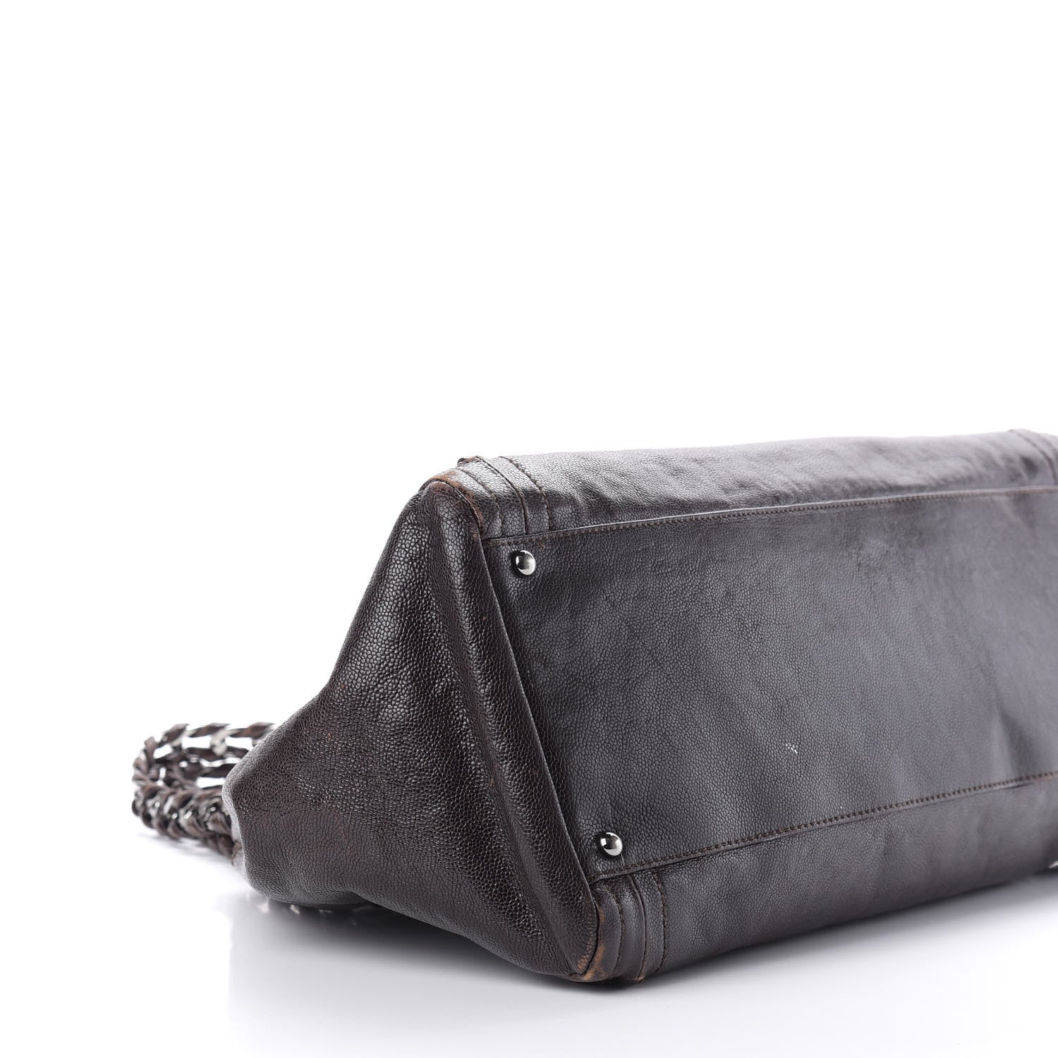 Chanel Glazed Caviar East West Modern Chain Tote Brown 6 of 13