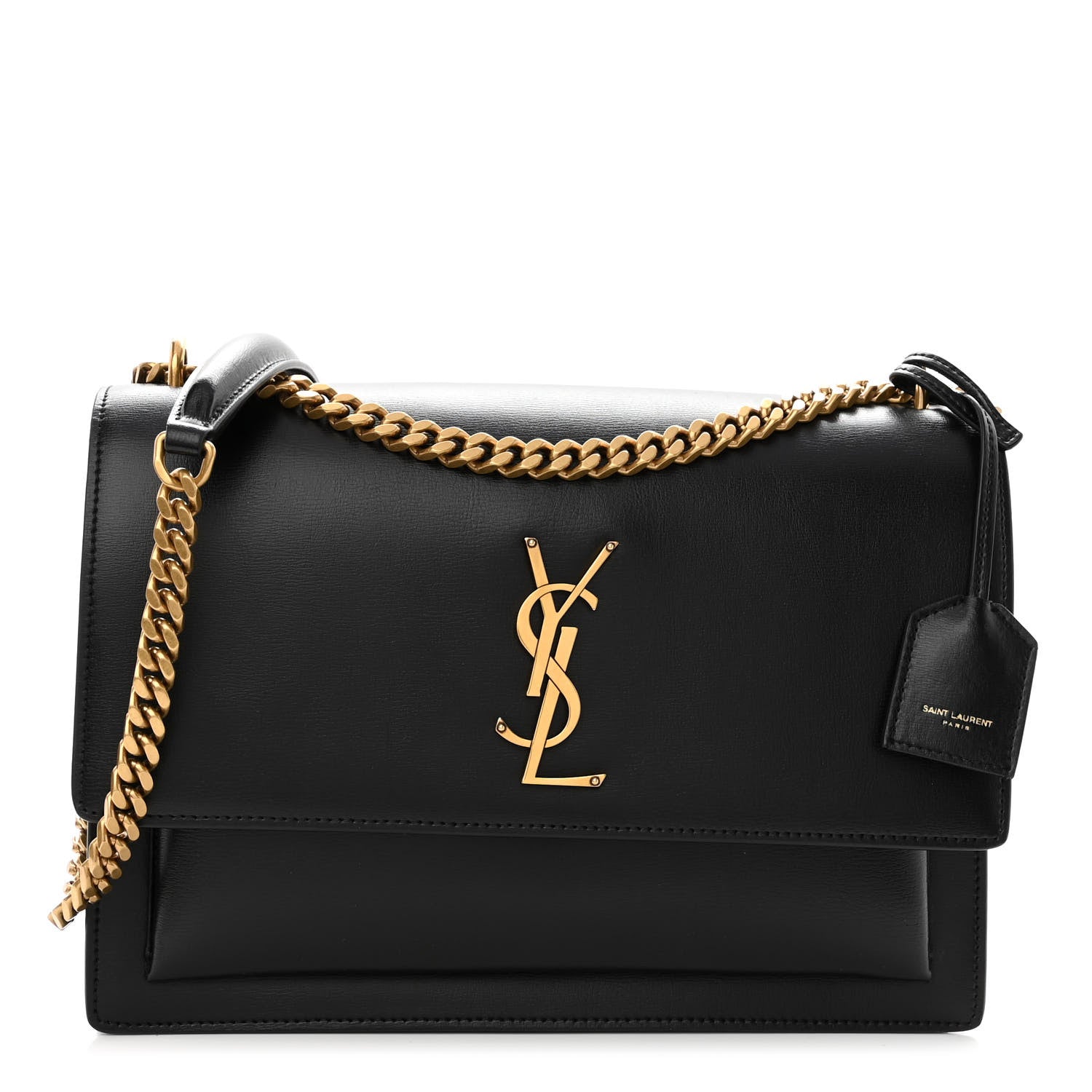 Saint Laurent Calfskin Large Monogram Sunset Black 1 of 8