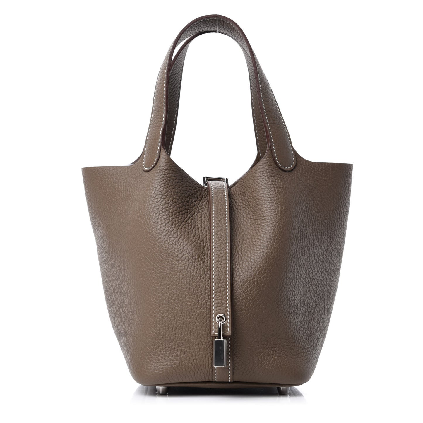 Taurillon Clemence Picotin Lock 18 PM Etoupe