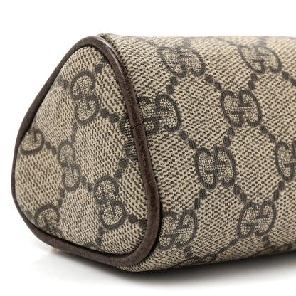 Gucci GG Supreme Monogram Strawberry Retro Interlocking G Barrel Coin Purse Beige Ebony 8 of 8