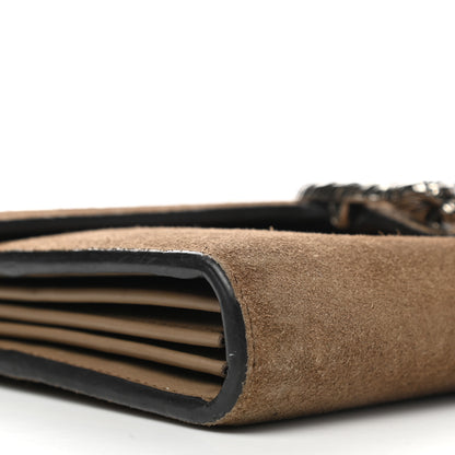 Gucci Suede Mini Dionysus Chain Wallet Taupe 9 of 19