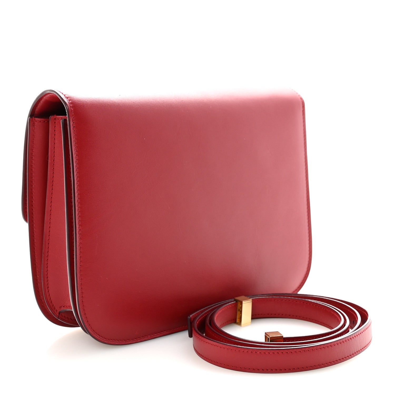 Celine Box Calfskin Medium Classic Box Flap Bag Red 3 of 9